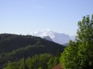 La vue du balcon : le Mont Blanc !